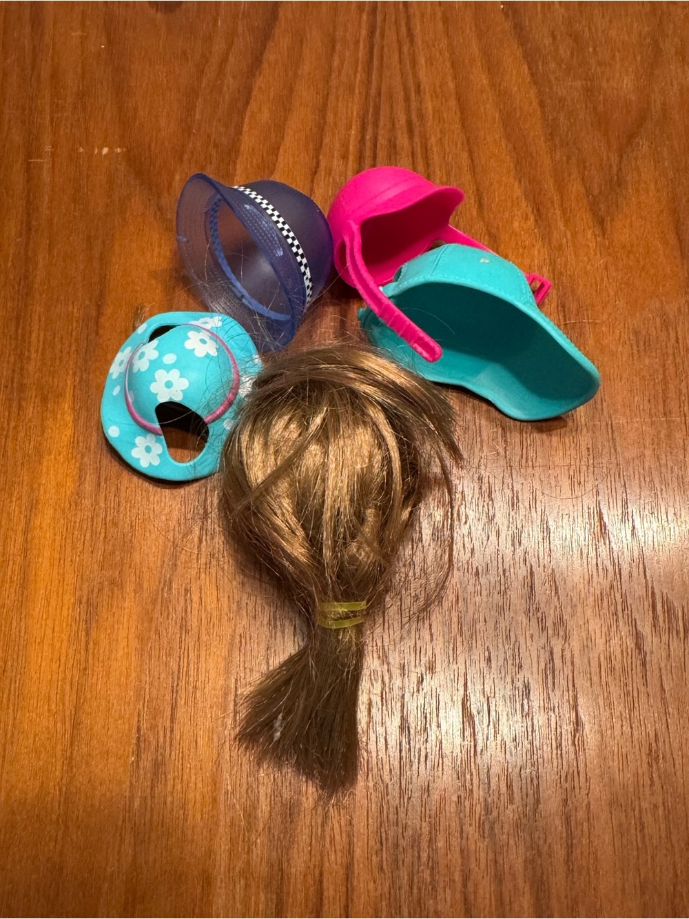 Kids Fashion Doll Hats and Hair Accessory Set - Teal, Pink, Purple